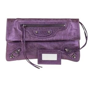 Balenciaga Envelope Clutch – Metallic Purple Lambskin‎ Fall/Winter 2009-10